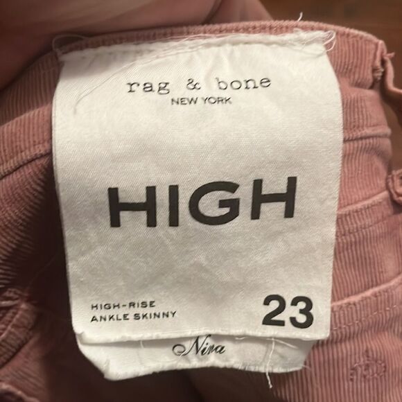 Rag & Bone Distressed Nina High Rise Ankle Skinny Raw Hem Corduroy Pants - Picture 10 of 14